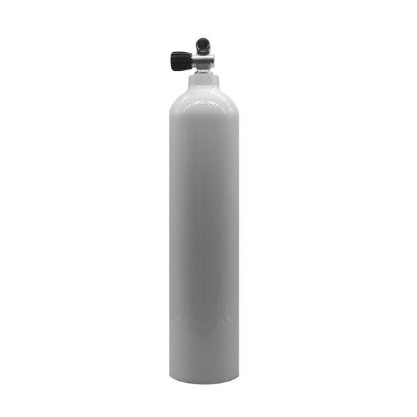 MES 7 L Aluflasche weiß 200 bar mit Ventil 12144