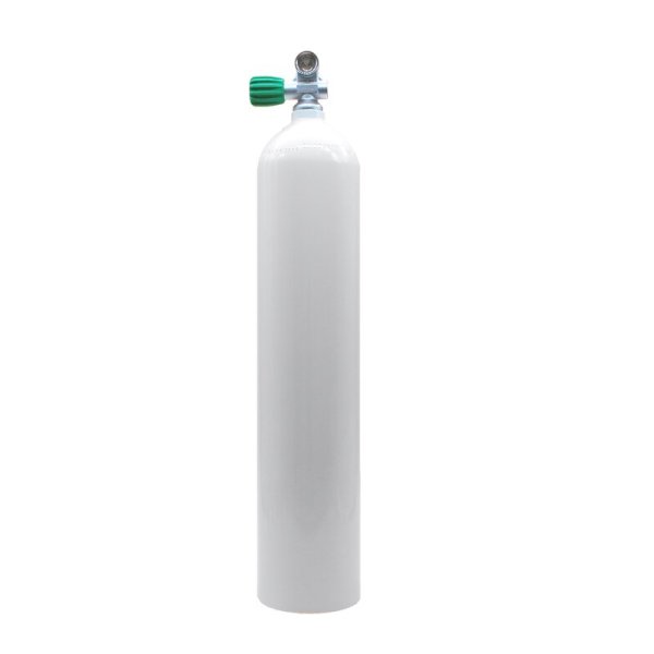 MES 5,7 L Aluflasche weiß 207 bar mit Ventil 12544-RE erweiterbar