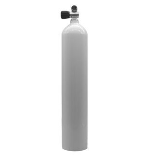 MES 5,7 L Aluflasche weiß 207 bar mit Ventil 12144