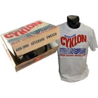 Poseidon T-Shirt Cyklon Zebra Wei&szlig;