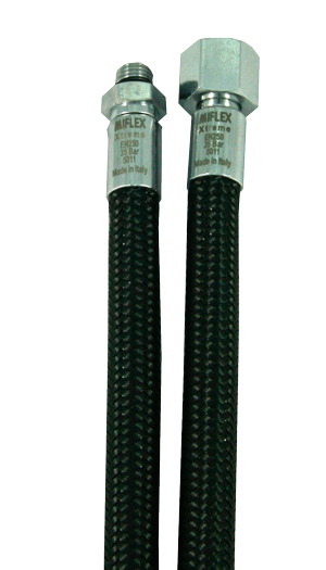 MIFLEX Xtreme braided BLACK Regulator hoses black