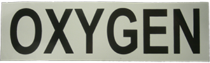 Sticker OXYGEN white/black 16,5cm x 4,5cm