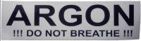 Sticker ARGON (17x5 cm) white/black 16,5cm x 4,5cm